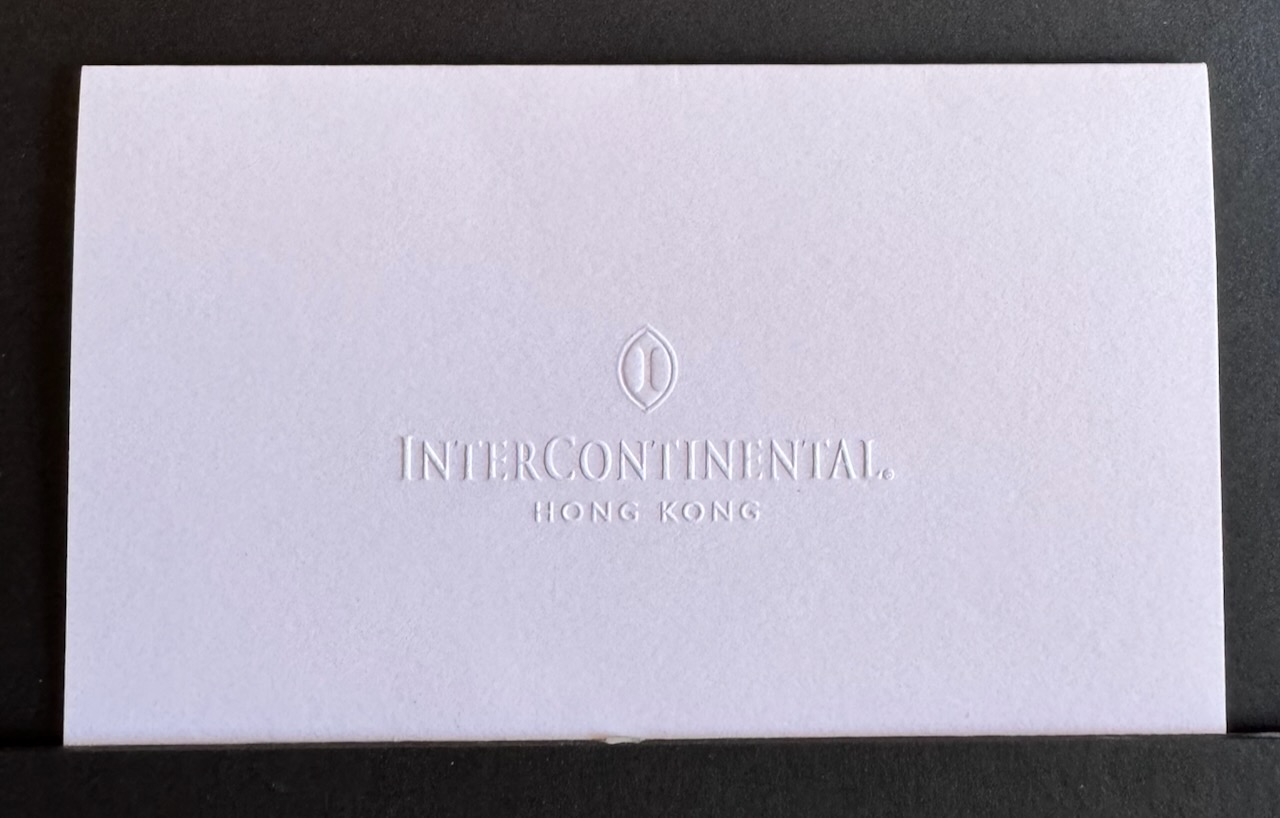 Intercontinental Hong Kong stationery image 3