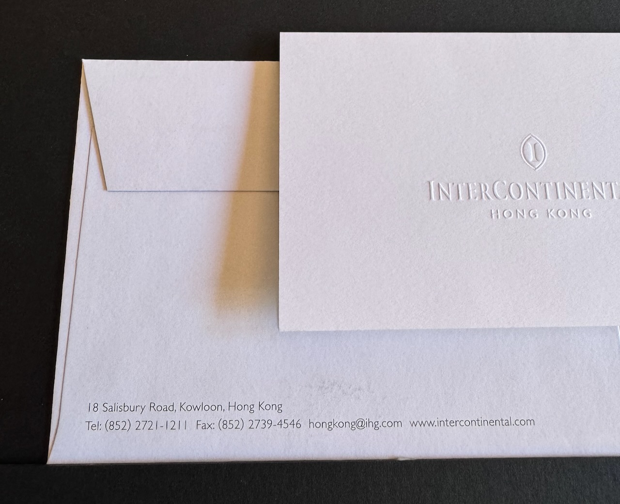 Intercontinental Hong Kong stationery image 5