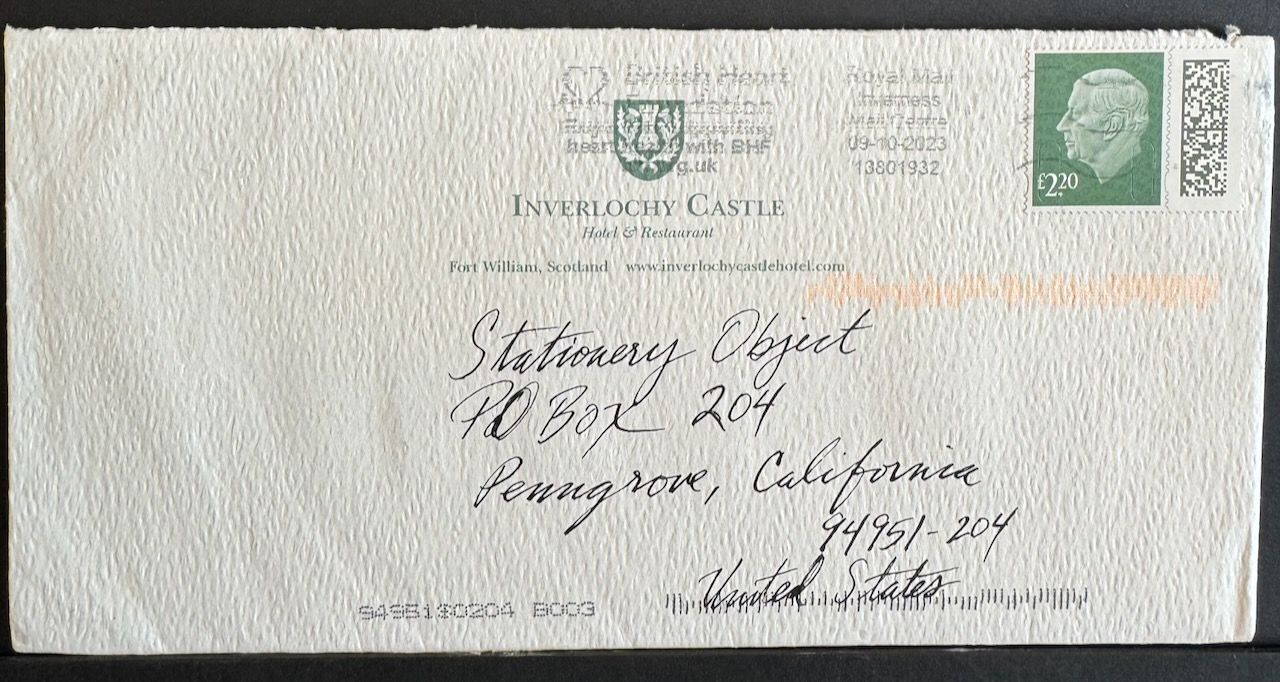 Inverlochy Castle Ft. William stationery image 3