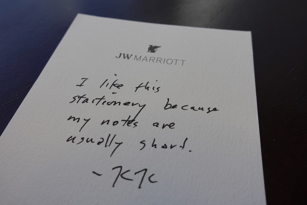 JW Marriott stationery image 4
