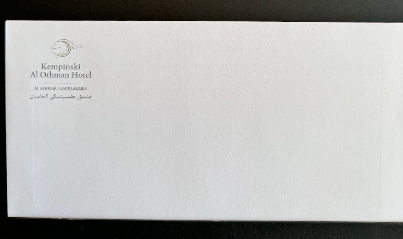 Kempinski Al Othman Hotel Saudi Arabia stationery image 4