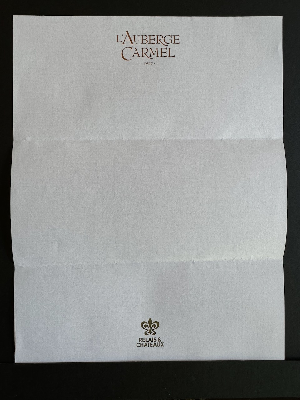 L'Auberge Carmel stationery image 2