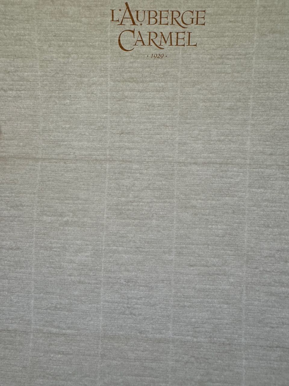 L'Auberge Carmel stationery image 5