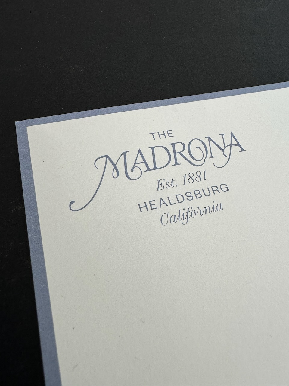 Madrona Healdsburg stationery image 1