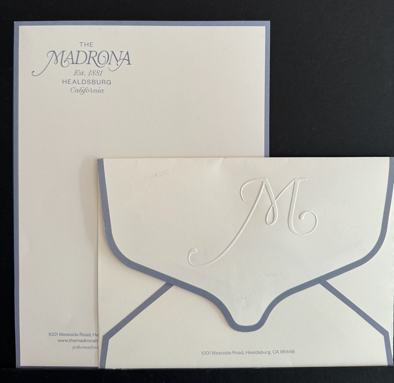 Madrona Healdsburg stationery image 2