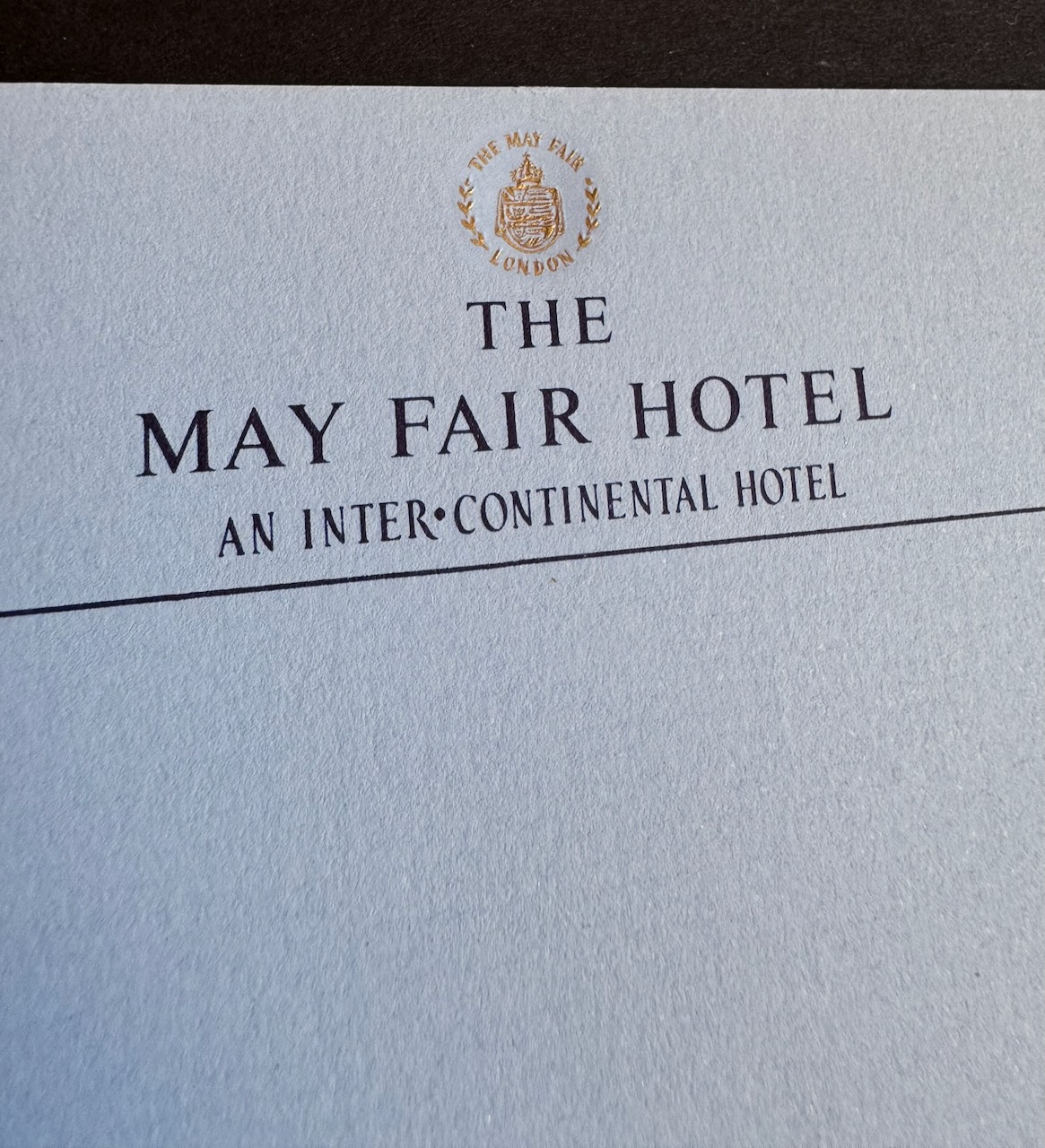 Mayfair Hotel London stationery image 1