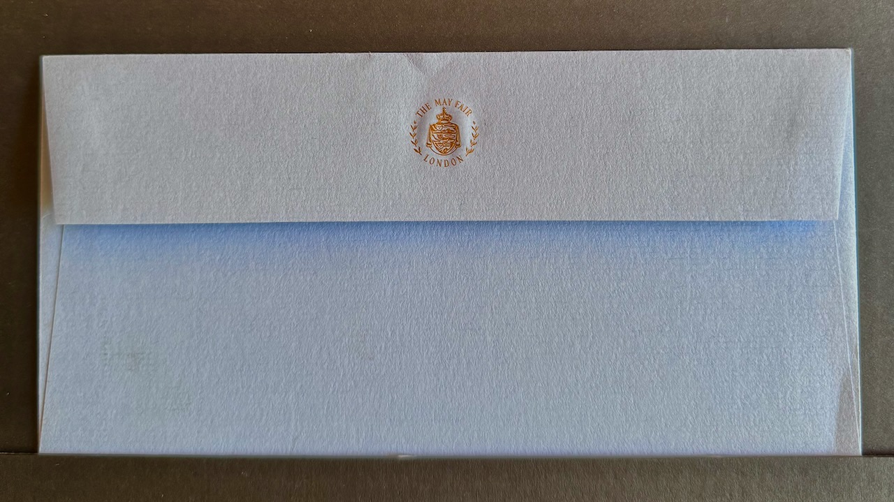 Mayfair Hotel London stationery image 5