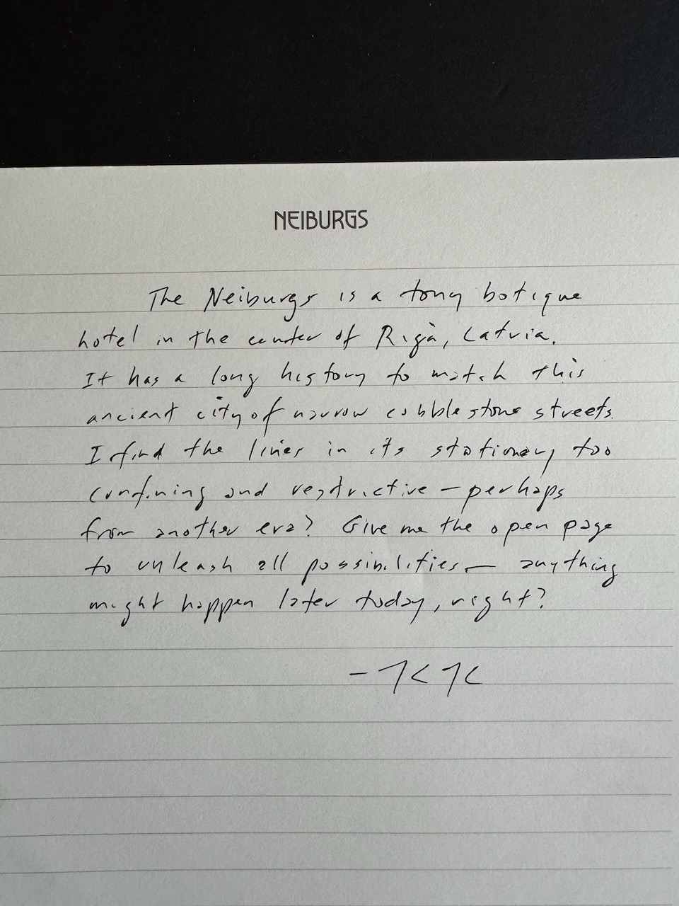 Neiburgs Latvia stationery image 3