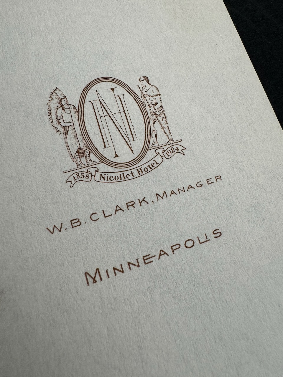 Nicollet Hotel Minneapolis stationery image 1
