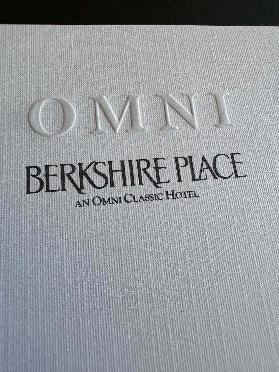 OMNI BERKSHIRE PLACE stationery image 1