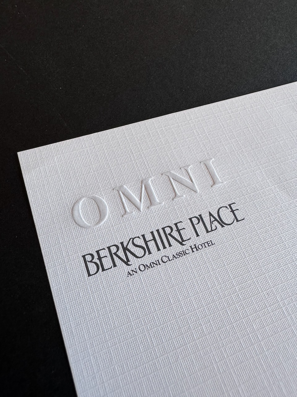 OMNI BERKSHIRE PLACE stationery image 2