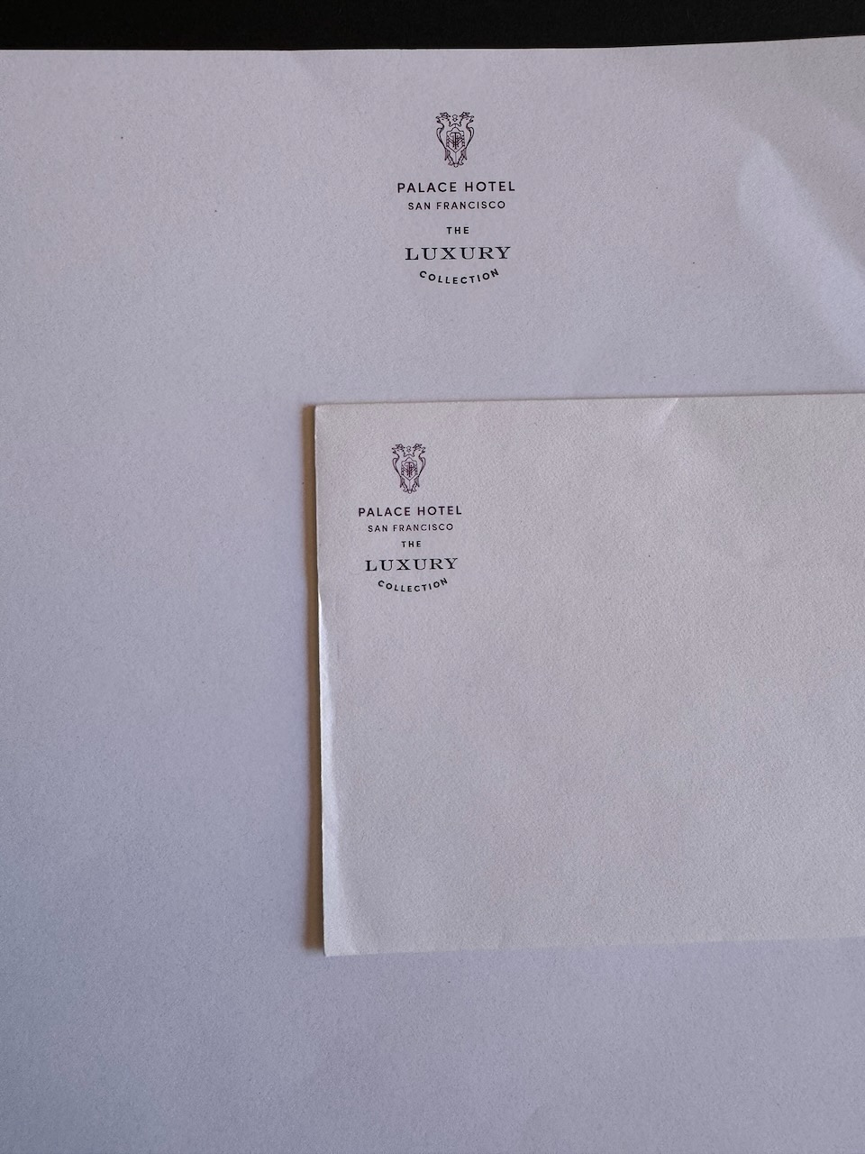 Palace Hotel San Francisco stationery image 5