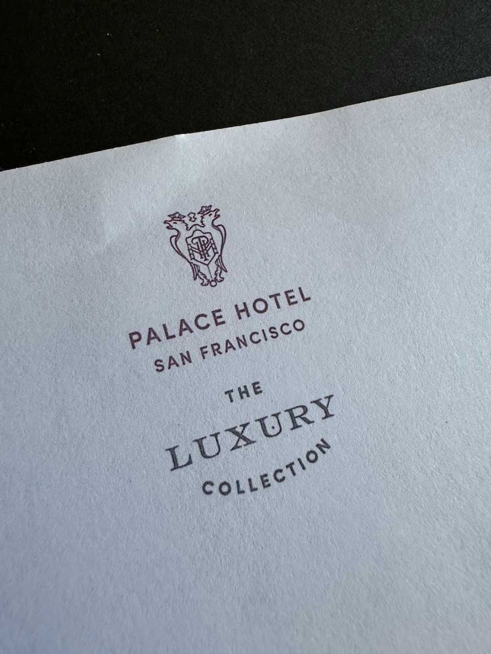 Palace Hotel San Francisco stationery image 7