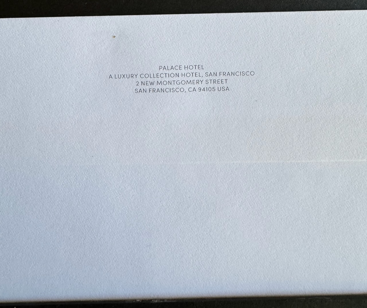 Palace Hotel San Francisco stationery image 10