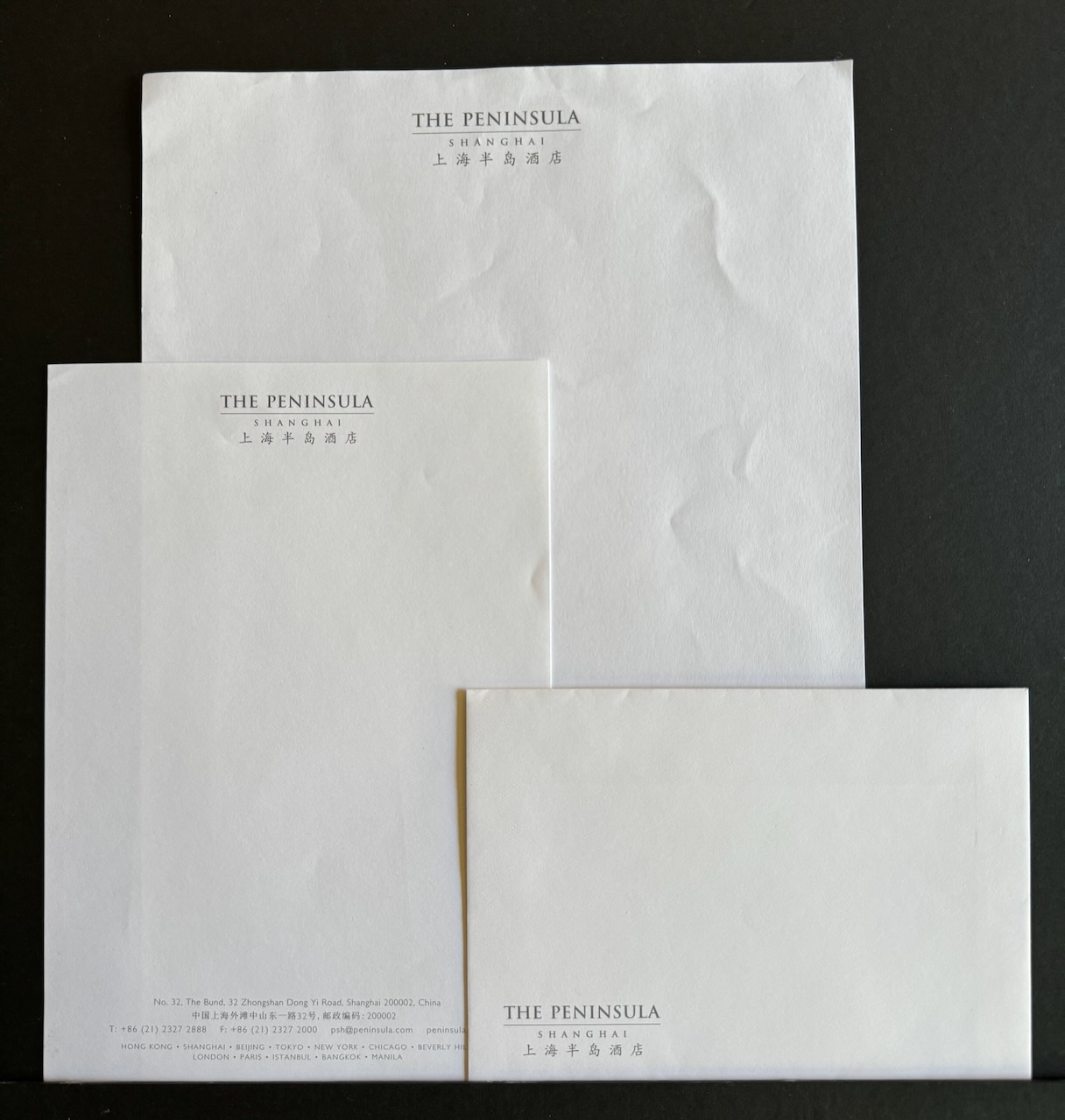 Peninsula Shanghai stationery image 5