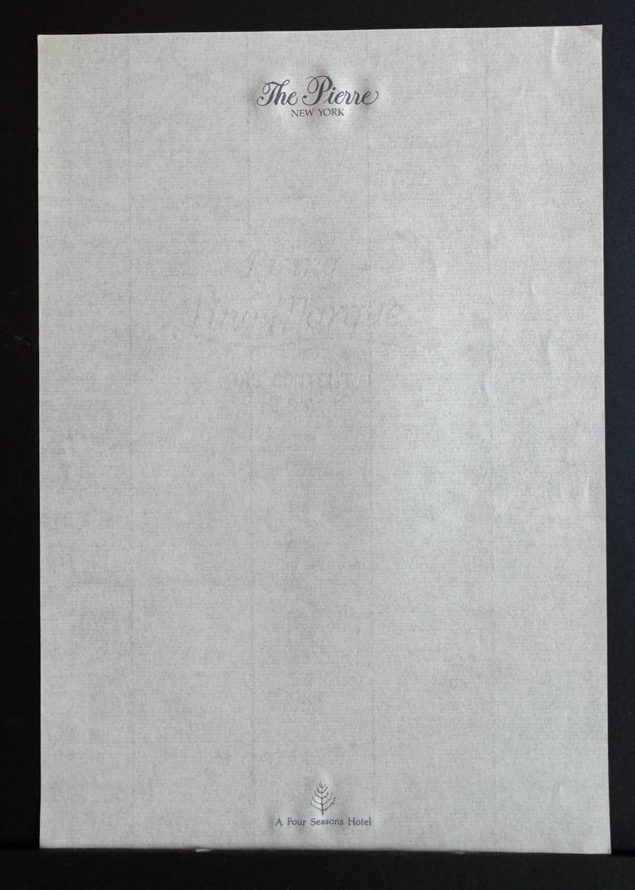 Pierre New York stationery image 2