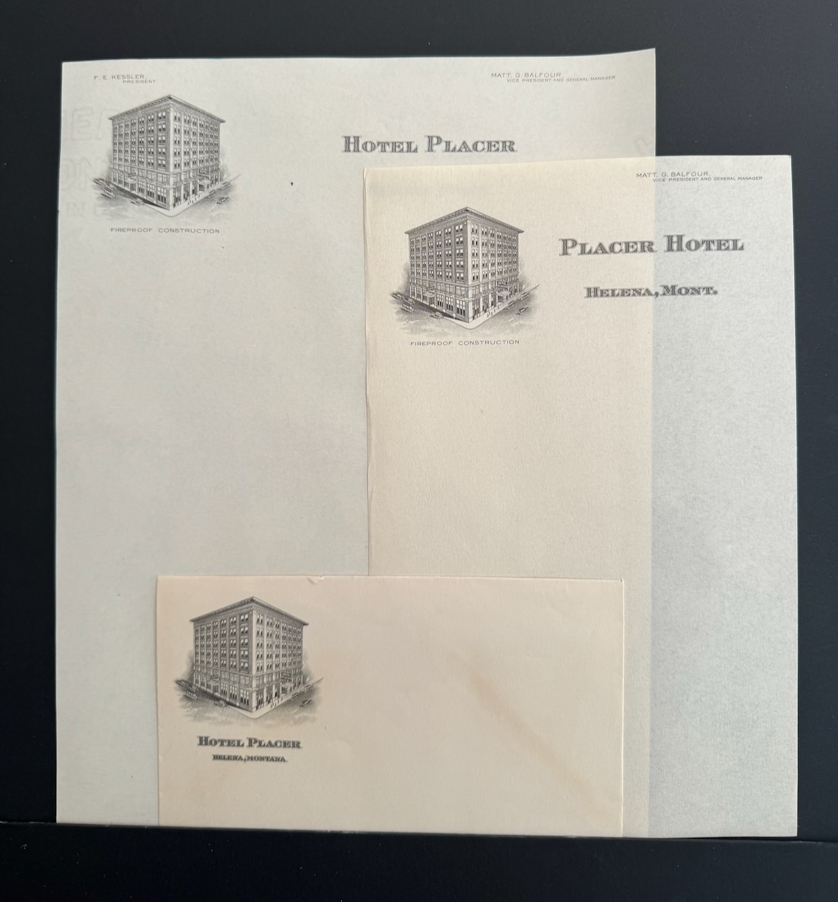 Placer Hotel Helena, MT stationery image 6