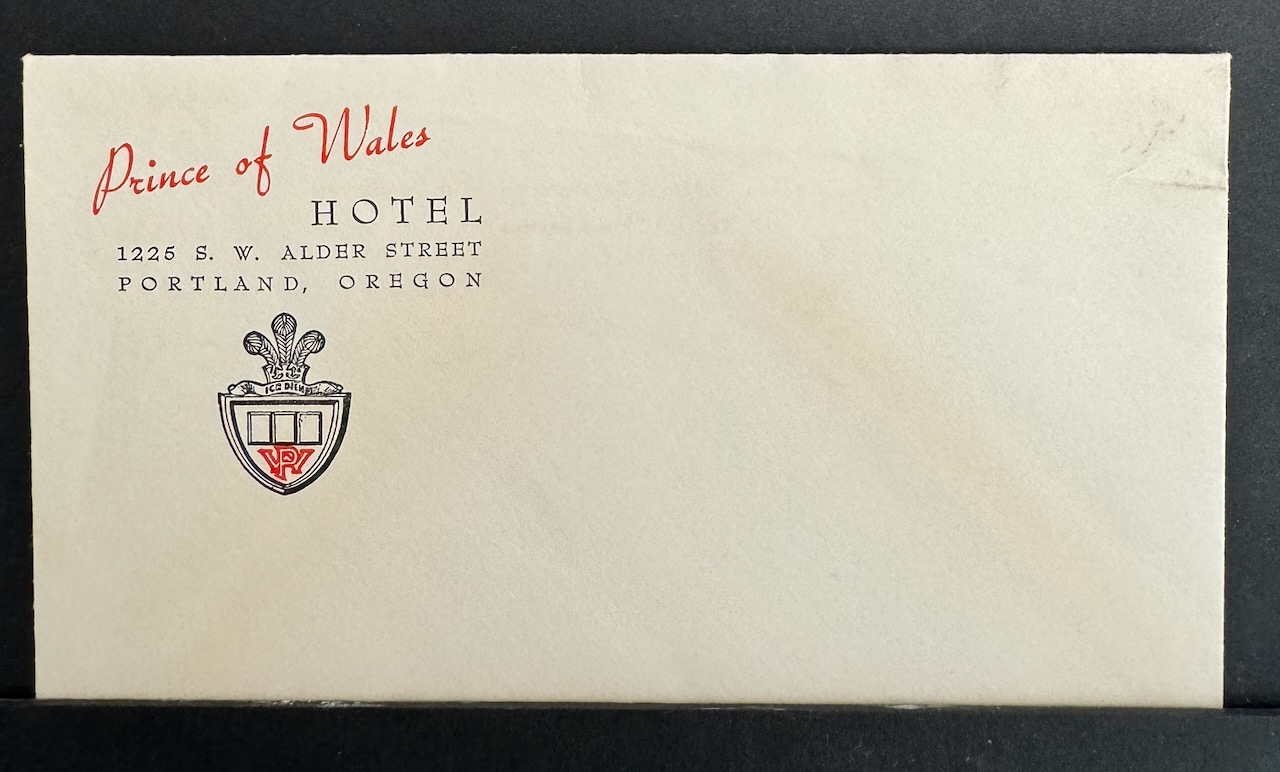 Prince of Wales Hotel Portland stationery image 3