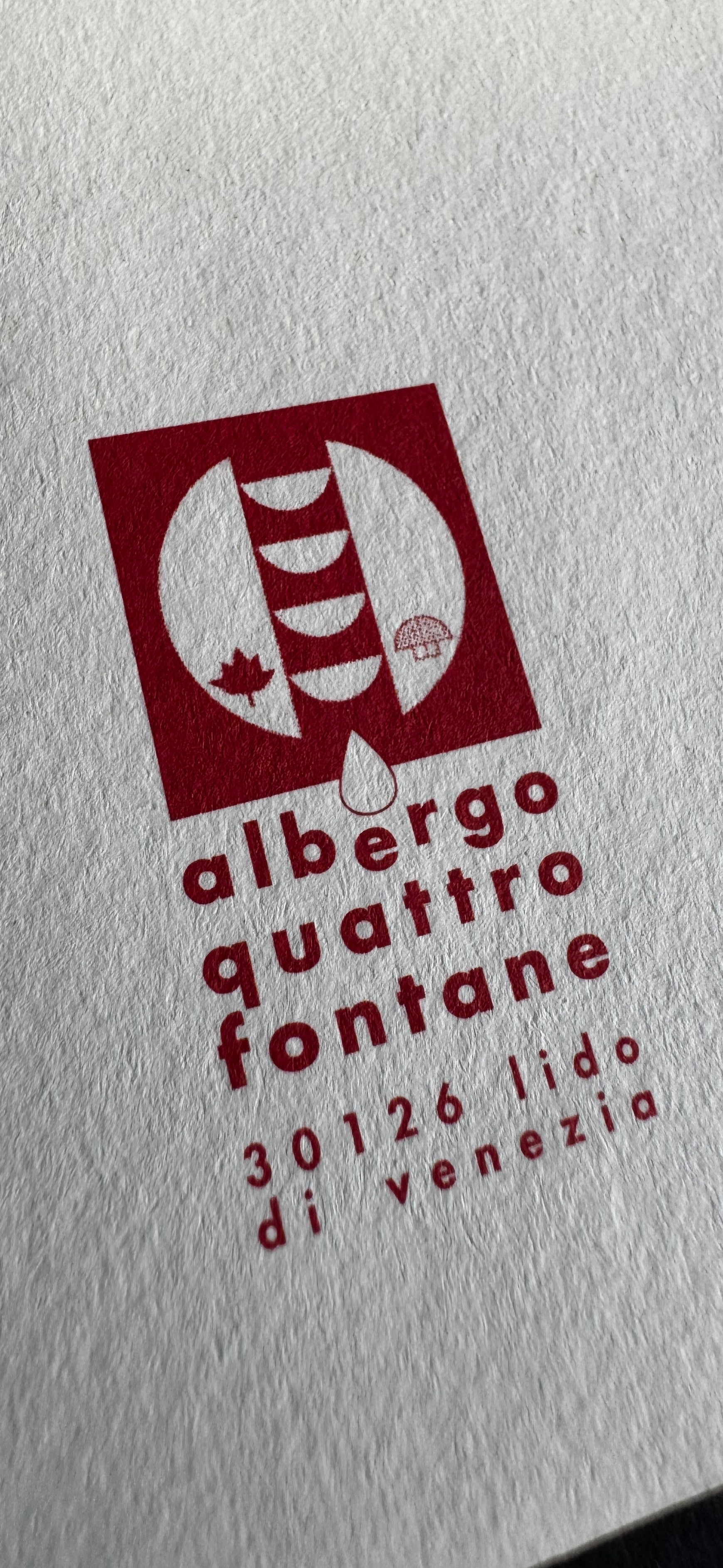 Quattro Fontane Venezia stationery image 1