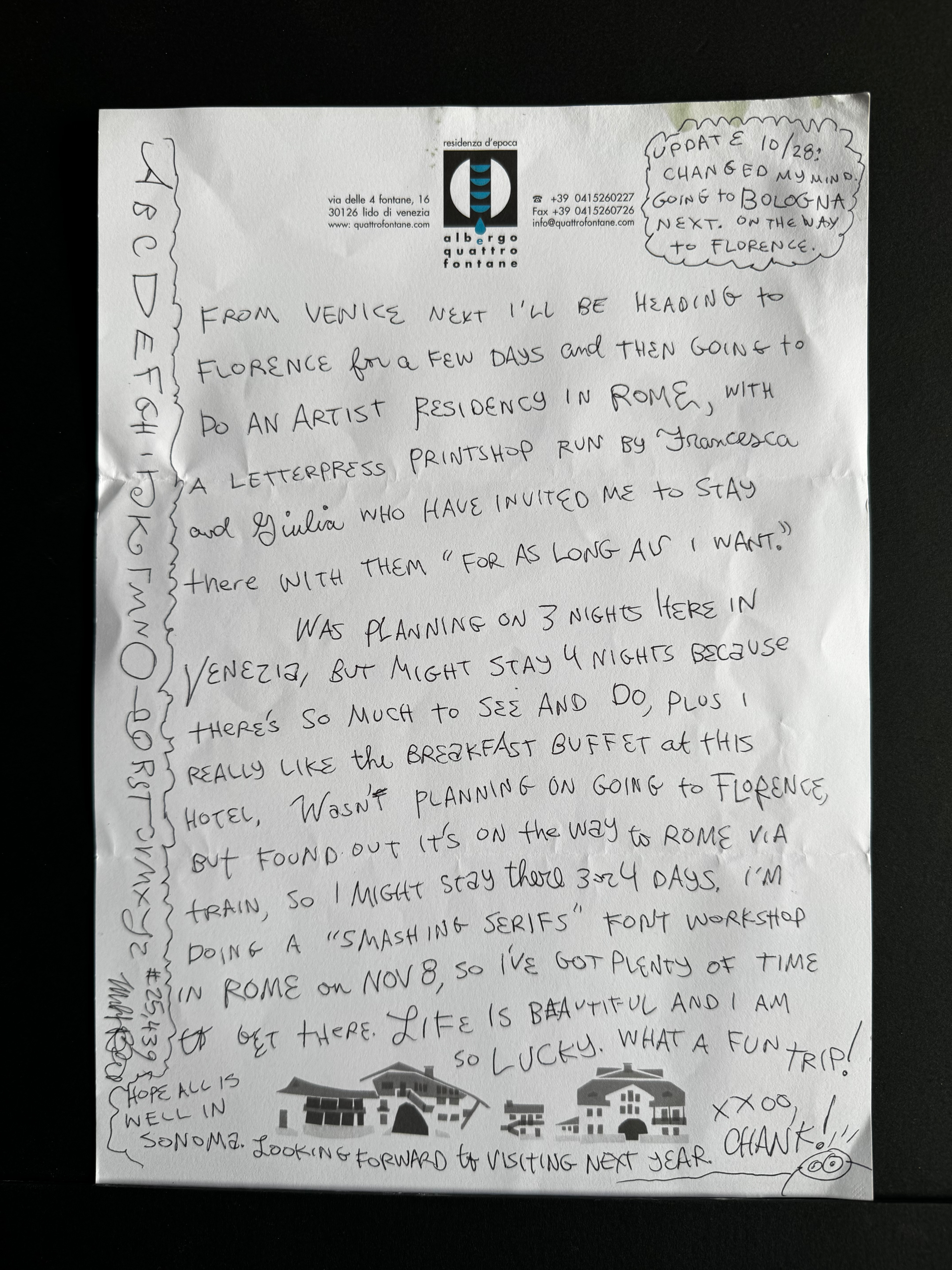 Quattro Fontane Venezia stationery image 8