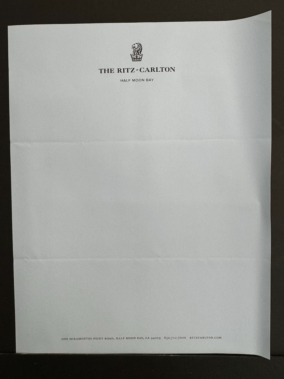 Ritz Half Moon Bay stationery image 2