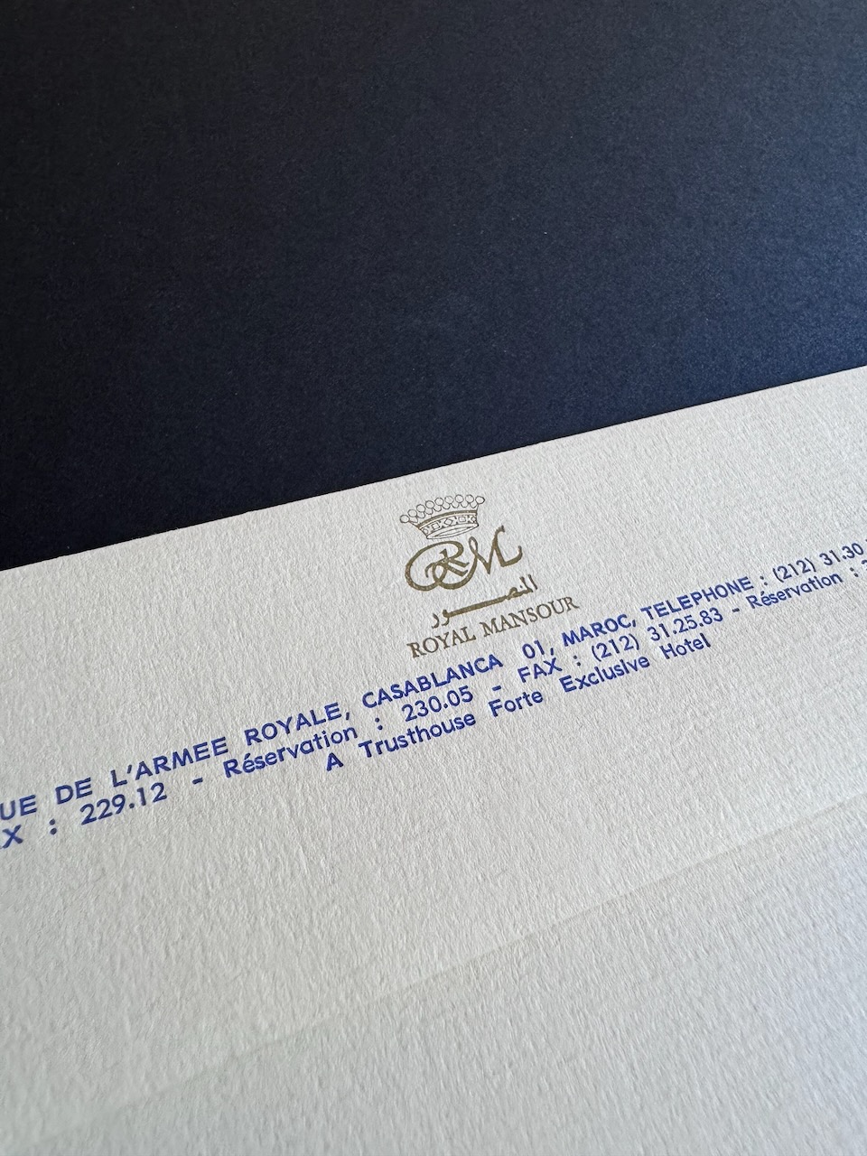 ROYAL MANSOUR CASABLANCA stationery image 4