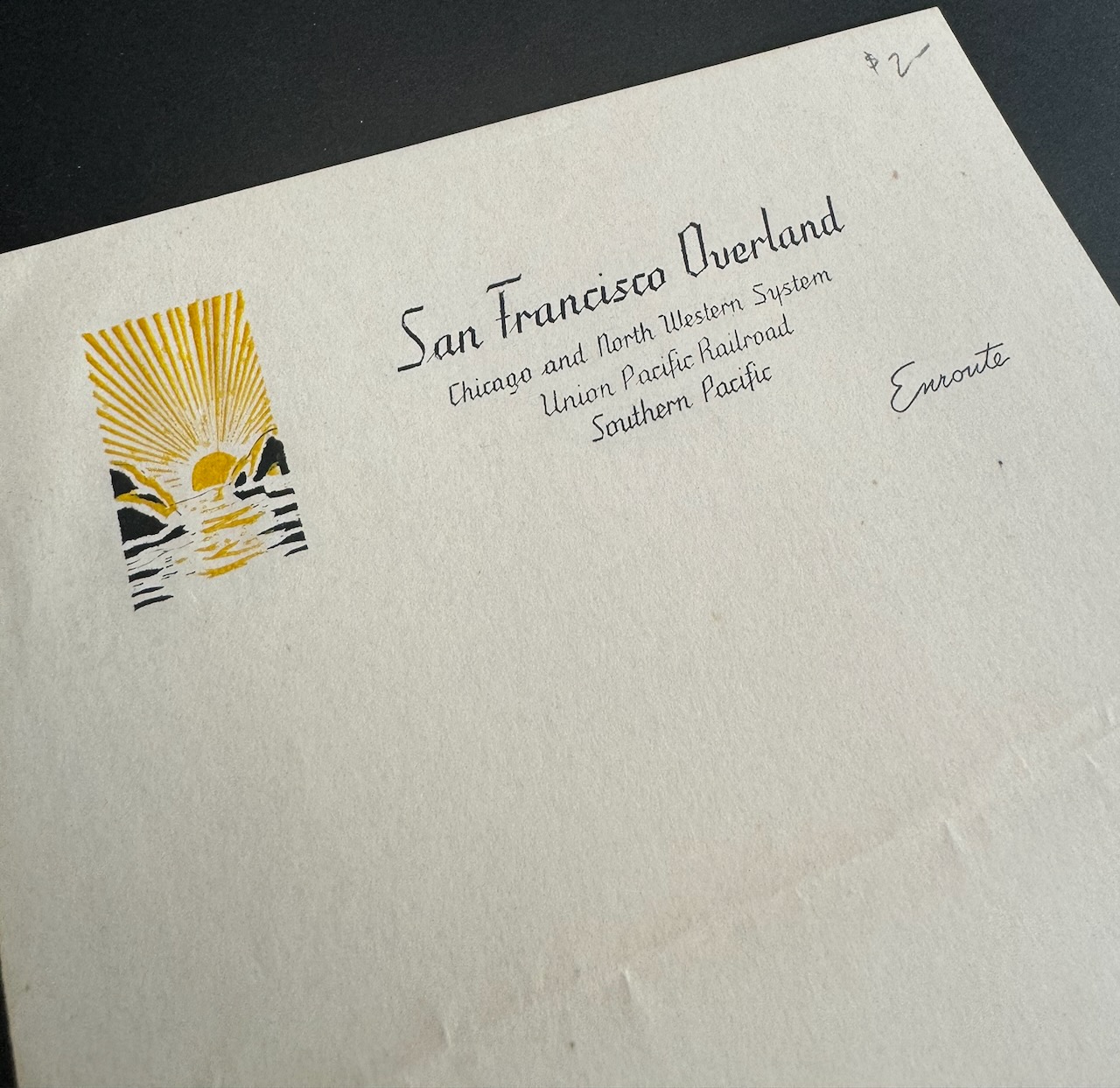 San Francisco Overland 🚄 stationery image 1