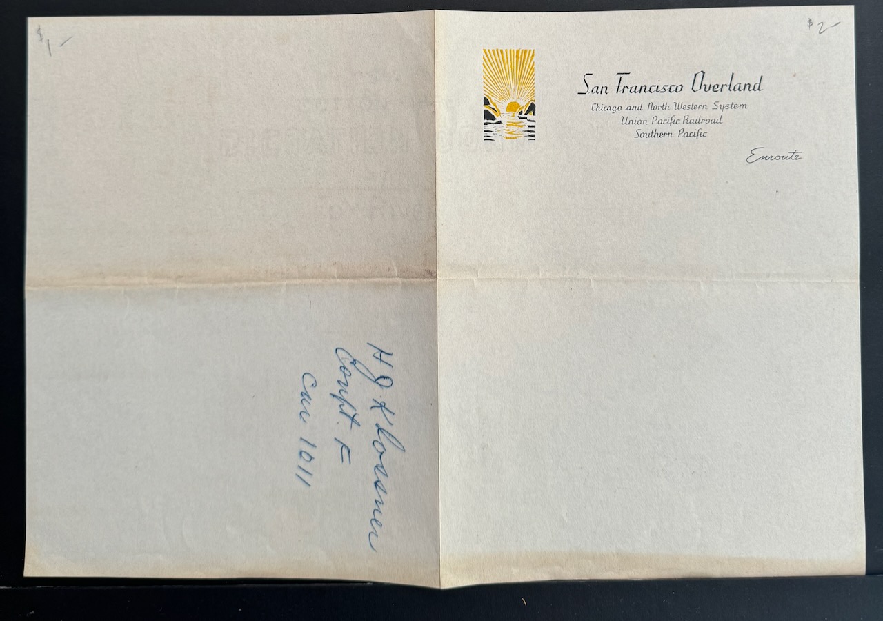 San Francisco Overland 🚄 stationery image 3