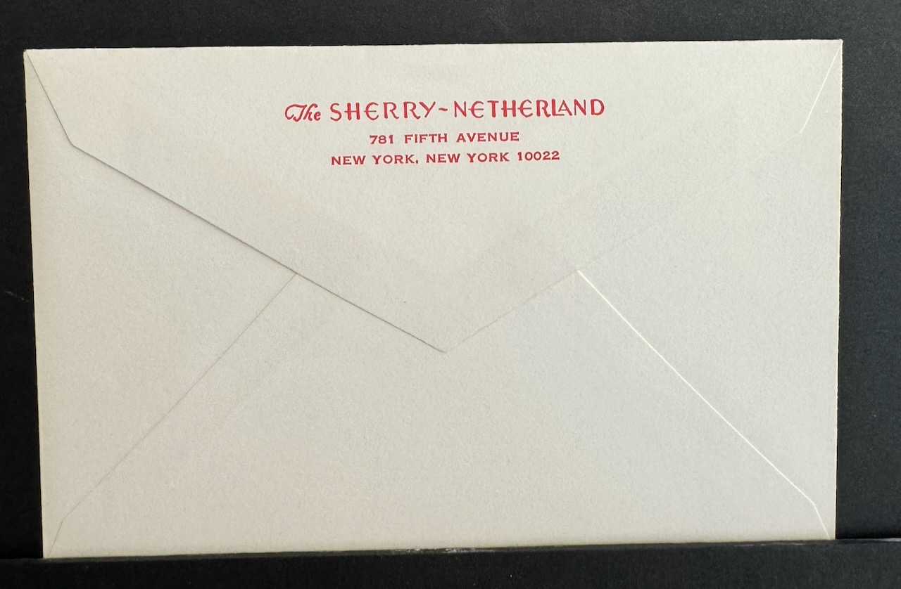 Sherry Netherland NYC stationery image 4