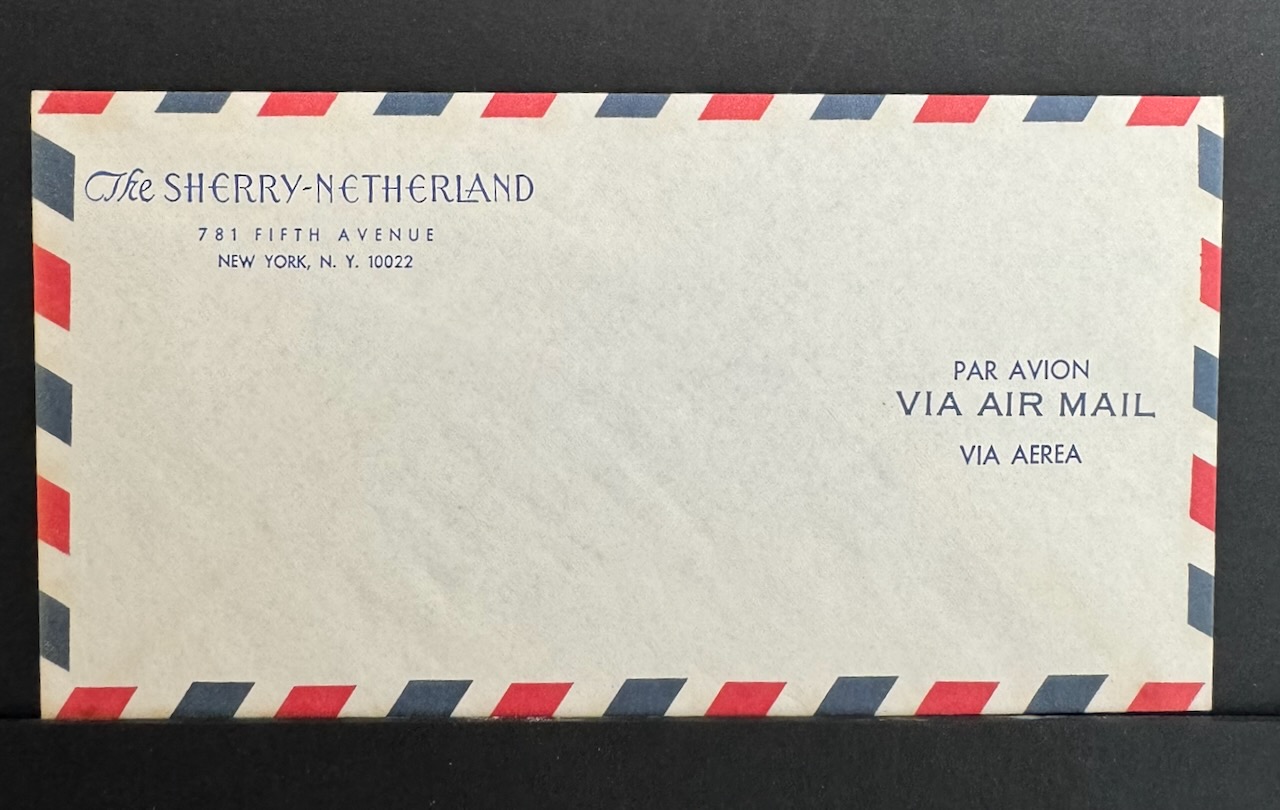 Sherry Netherland NYC stationery image 5