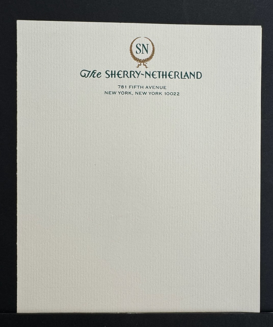 Sherry Netherland NYC stationery image 10