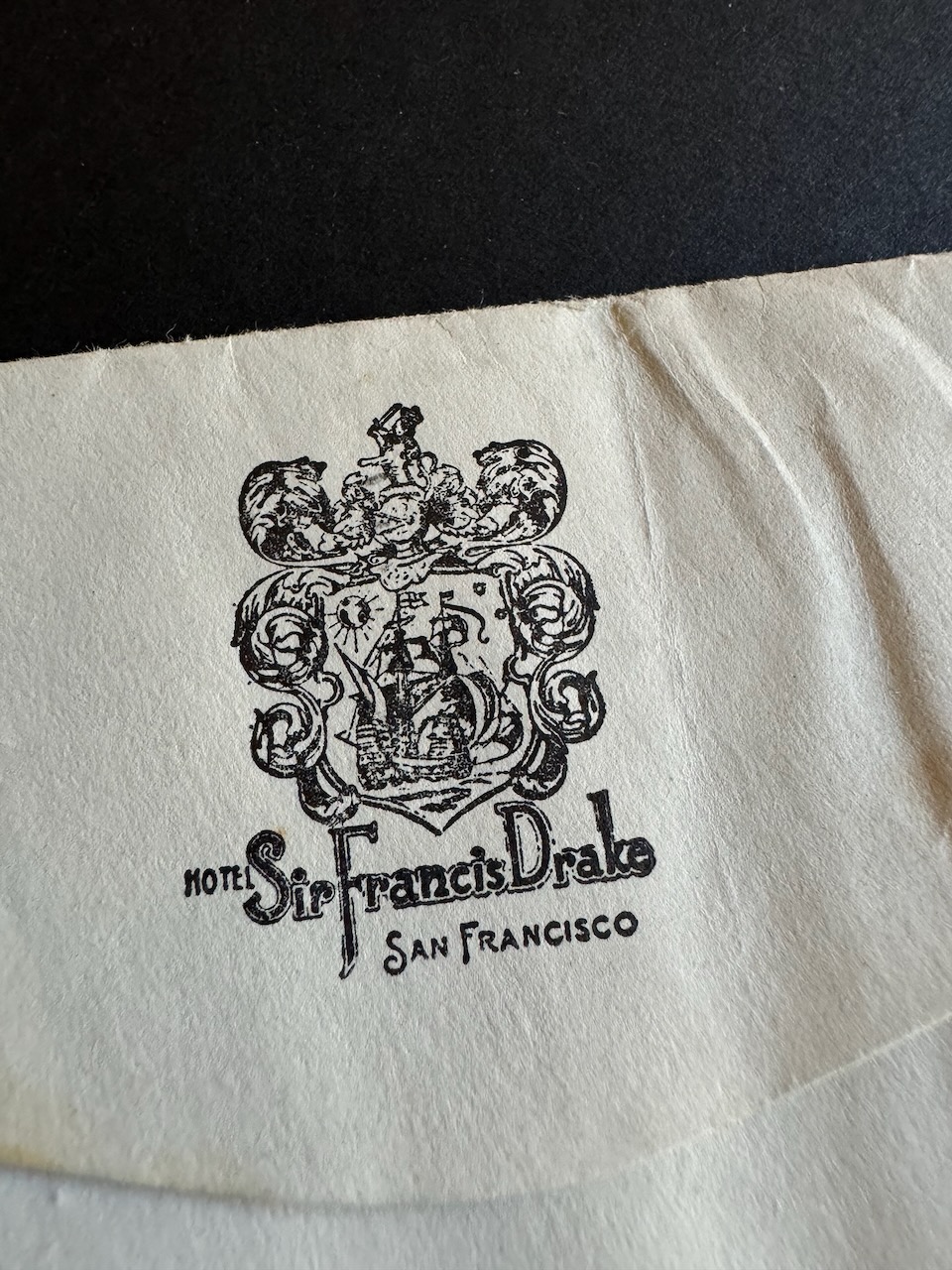 Sir Francis Drake Hotel San Francisco stationery image 6