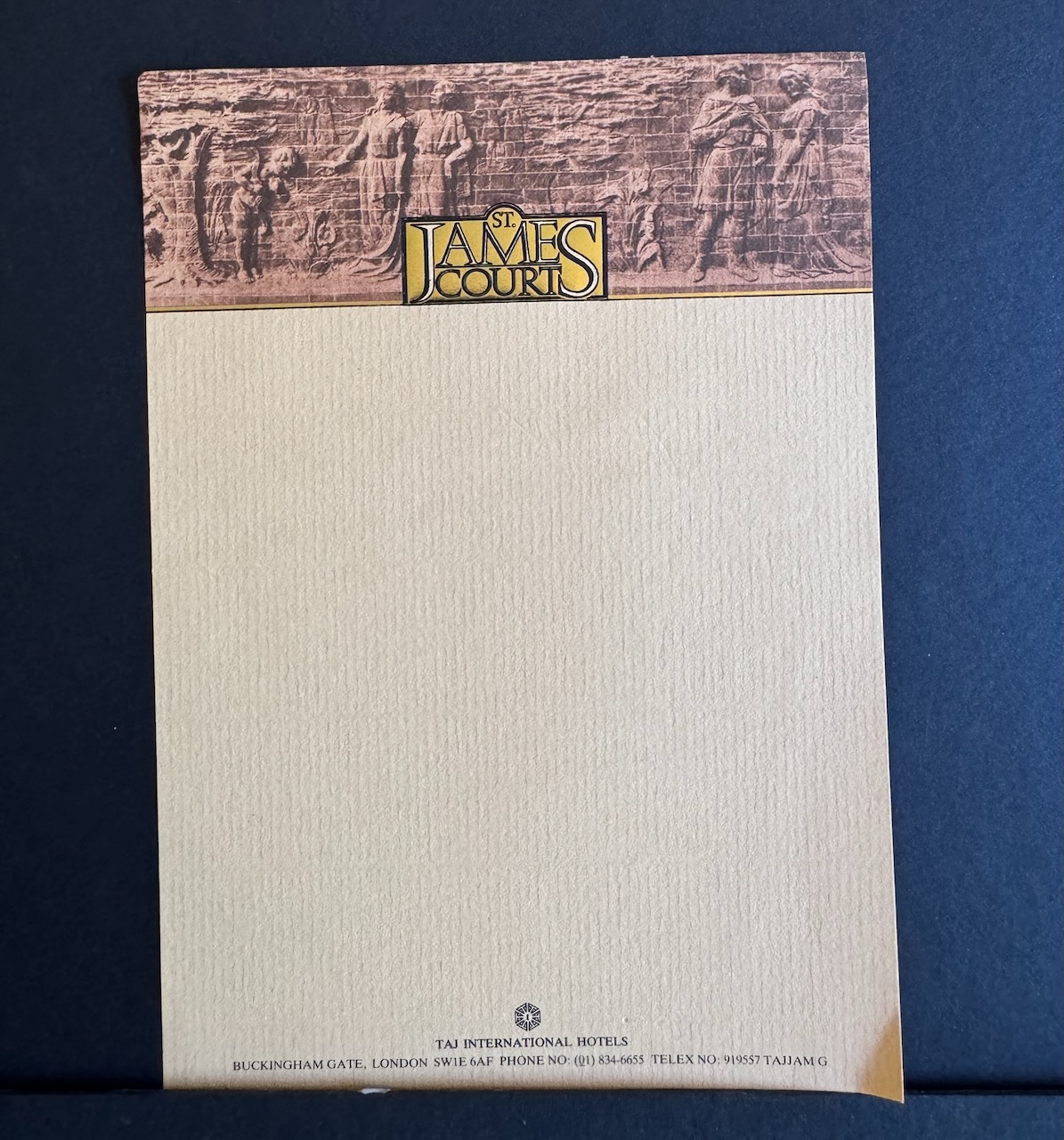 ST. JAMES COURT London stationery image 2