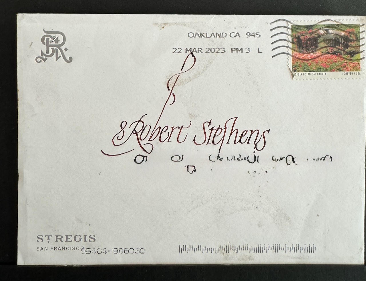 St. Regis San Francisco stationery image 5