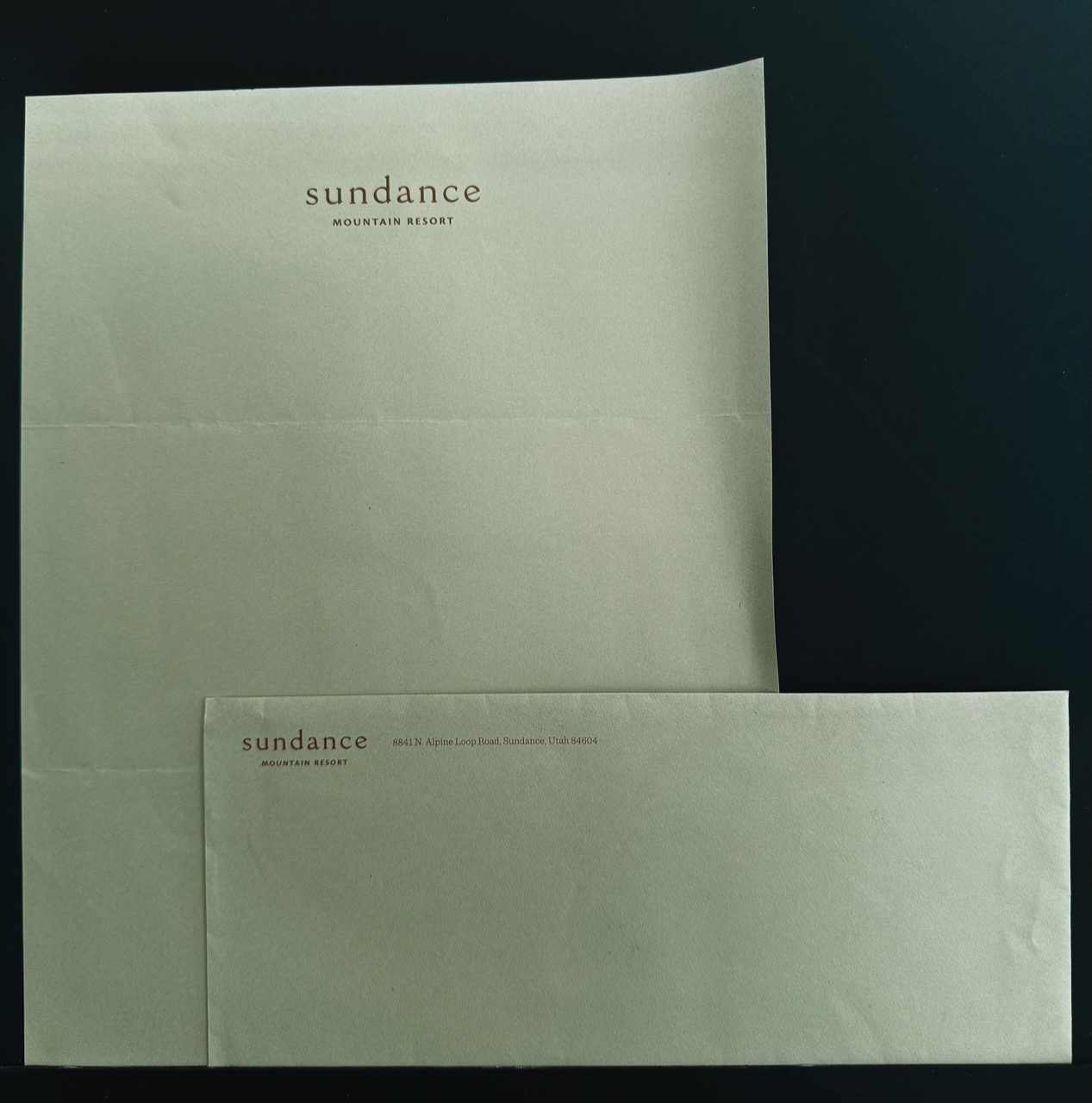 Sundance Resort UT stationery image 3
