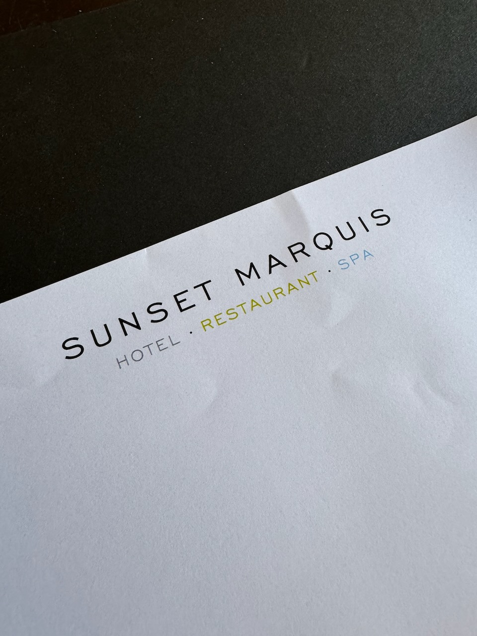 Sunset Marquis stationery image 1