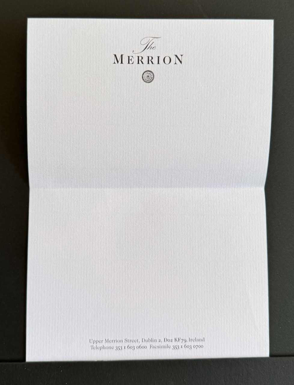 The Merrion Dublin stationery image 11