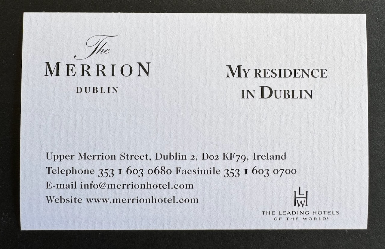 The Merrion Dublin stationery image 12