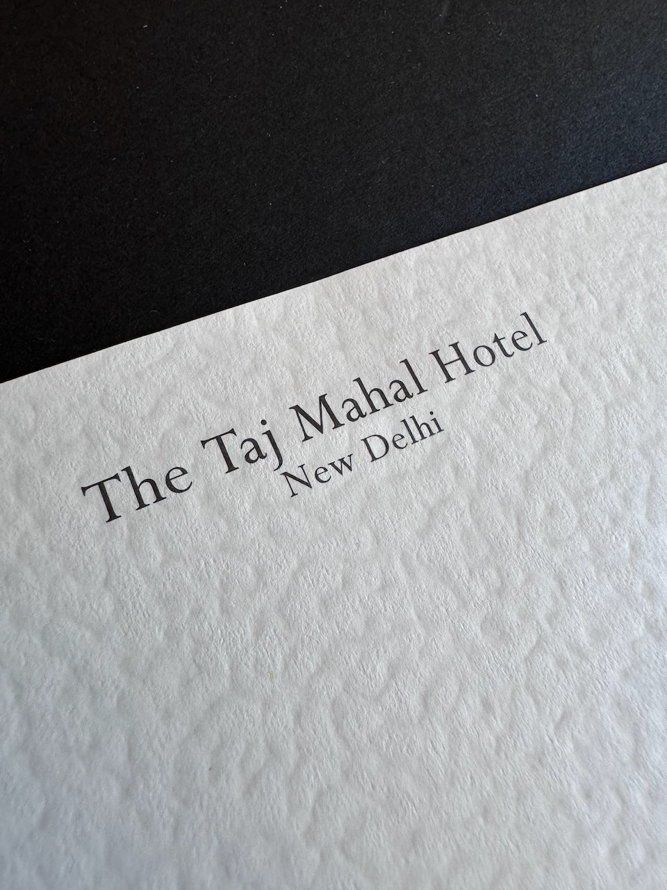 The Taj Mahal Hotel New Delhi stationery image 1