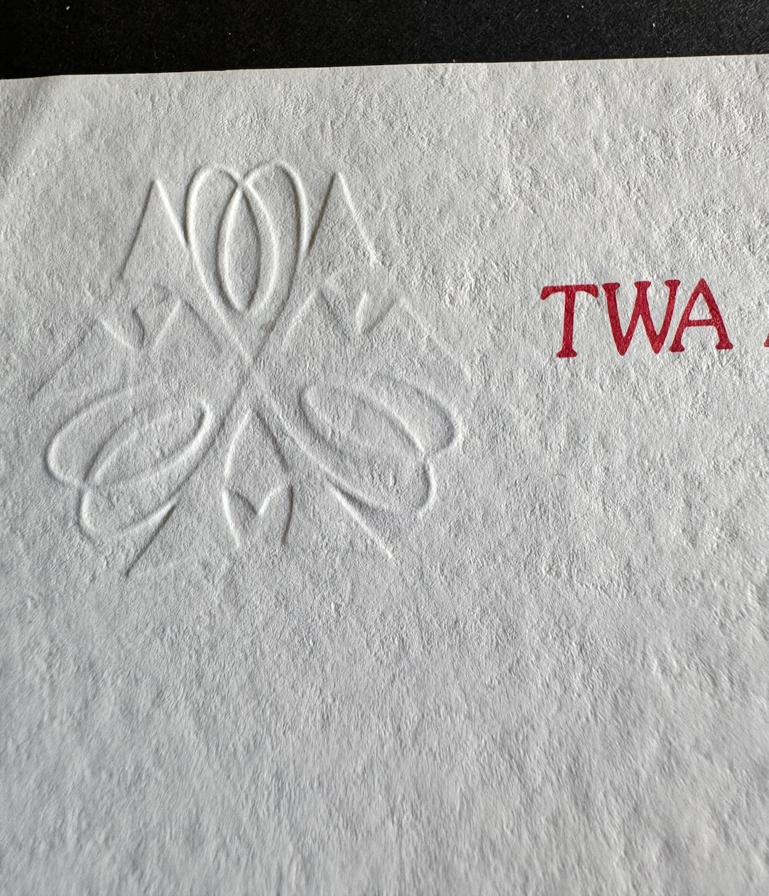 TWA Ambassadors Club stationery image 2