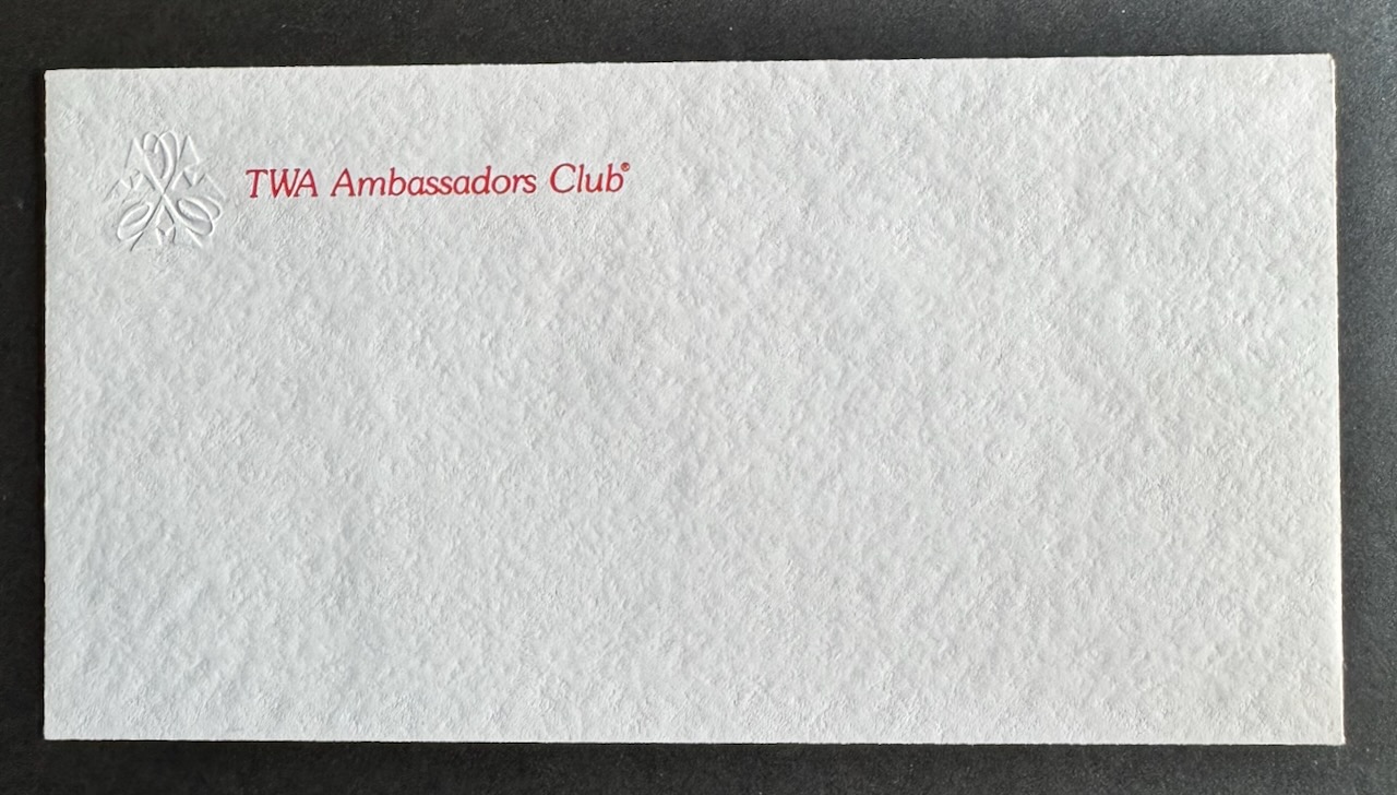 TWA Ambassadors Club stationery image 4