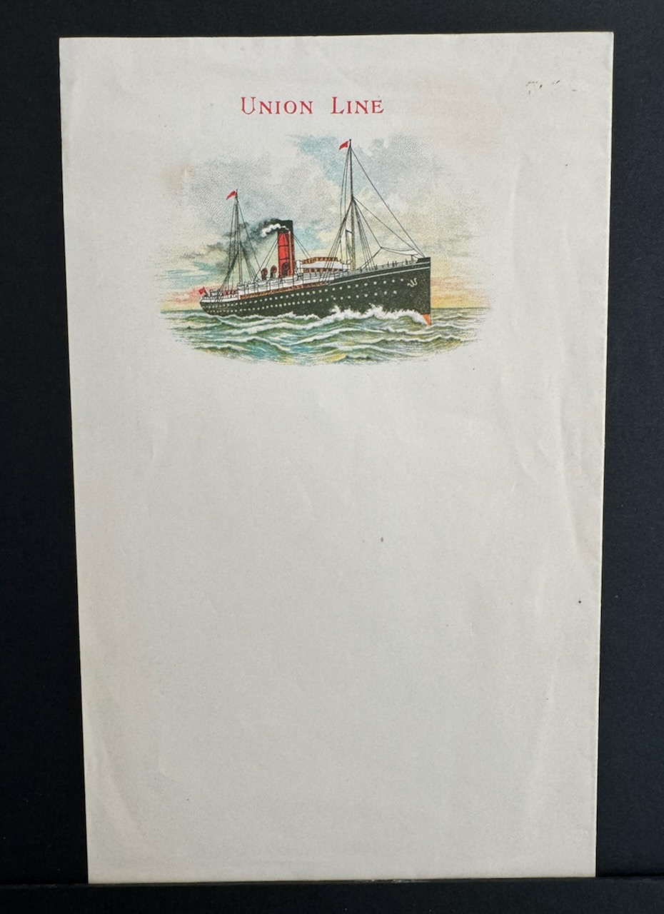 Union Line Steamship stationery image 2